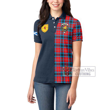 MacTavish (McTavish) Tartan Women's Polo Shirt Alba with Scottish Lion Royal Arm Half Style