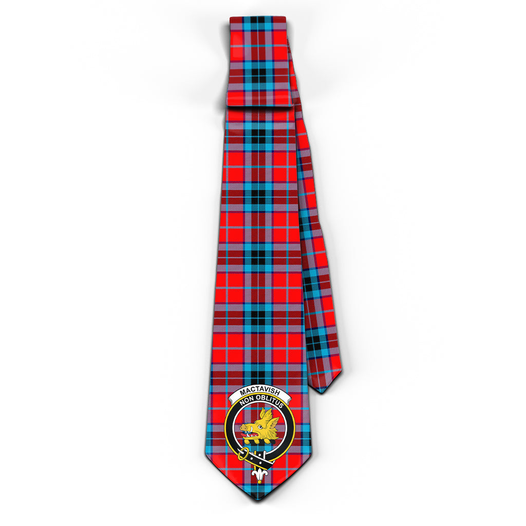 MacTavish (McTavish) Tartan Classic Necktie with Family Crest - Tartan Vibes Clothing