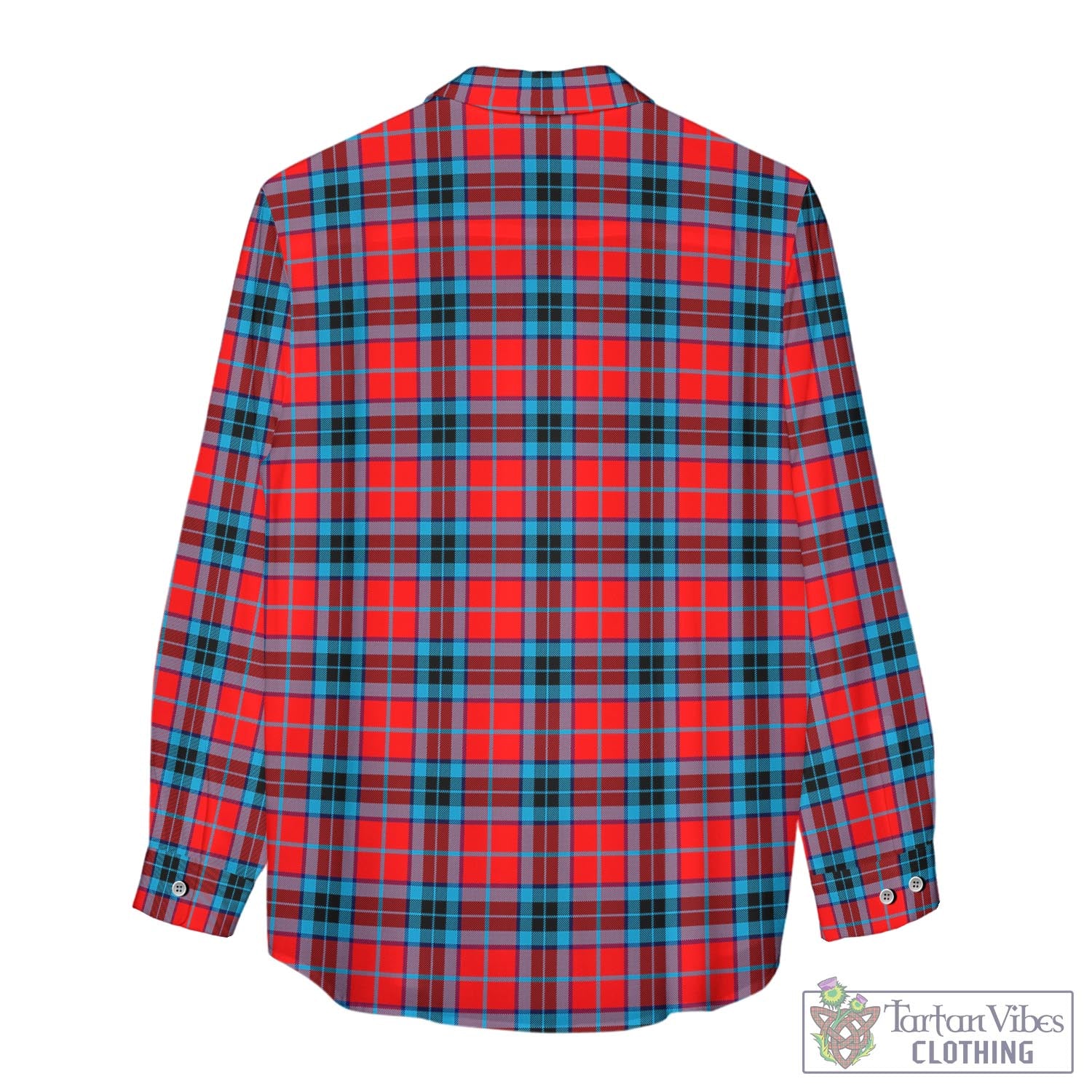 Tartan Vibes Clothing MacTavish Modern Tartan Womens Casual Shirt with Family Crest