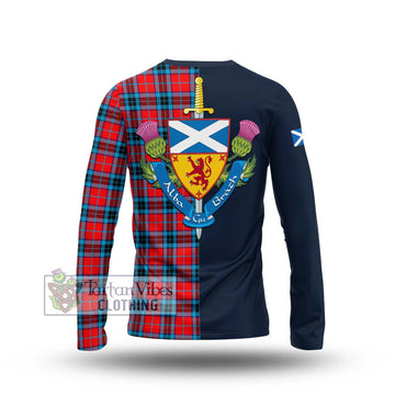 MacTavish (McTavish) Tartan Long Sleeve T-Shirt Alba with Scottish Lion Royal Arm Half Style