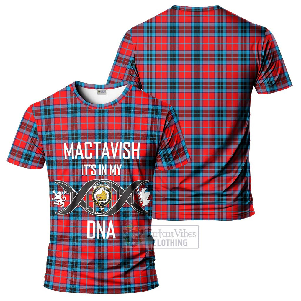 MacTavish (McTavish) Tartan T-Shirt with Family Crest DNA In Me Style - Tartan Vibes Clothing