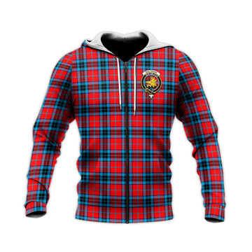 MacTavish (McTavish) Tartan Knitted Hoodie with Family Crest