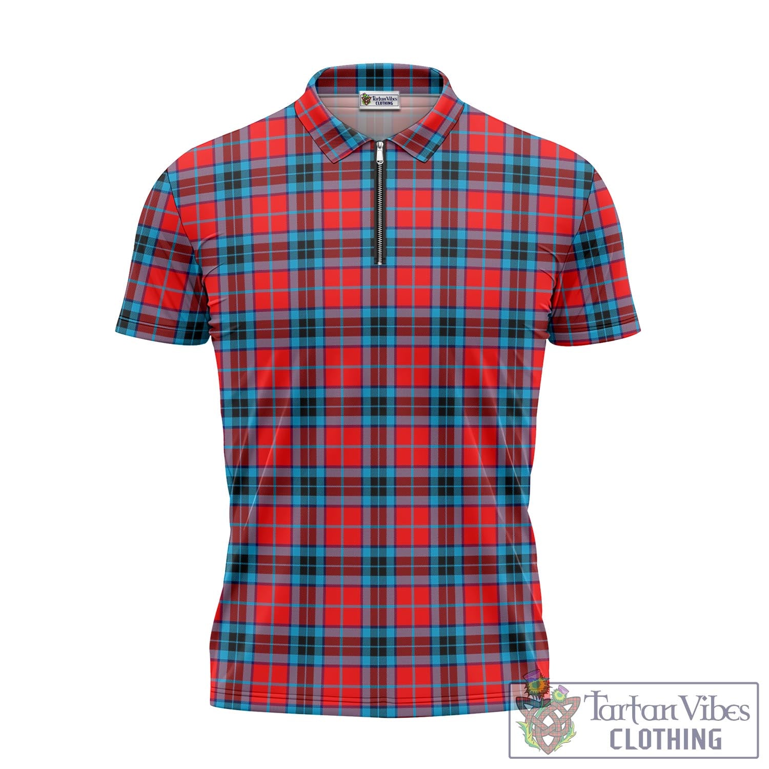 Tartan Vibes Clothing MacTavish Modern Tartan Zipper Polo Shirt