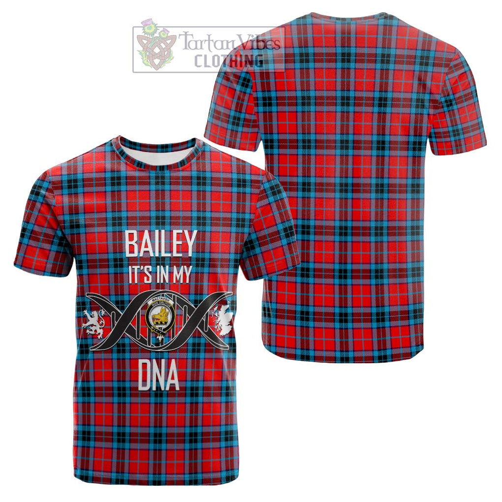 Tartan Vibes Clothing MacTavish Modern Tartan Cotton T-shirt with Family Crest DNA In Me Style