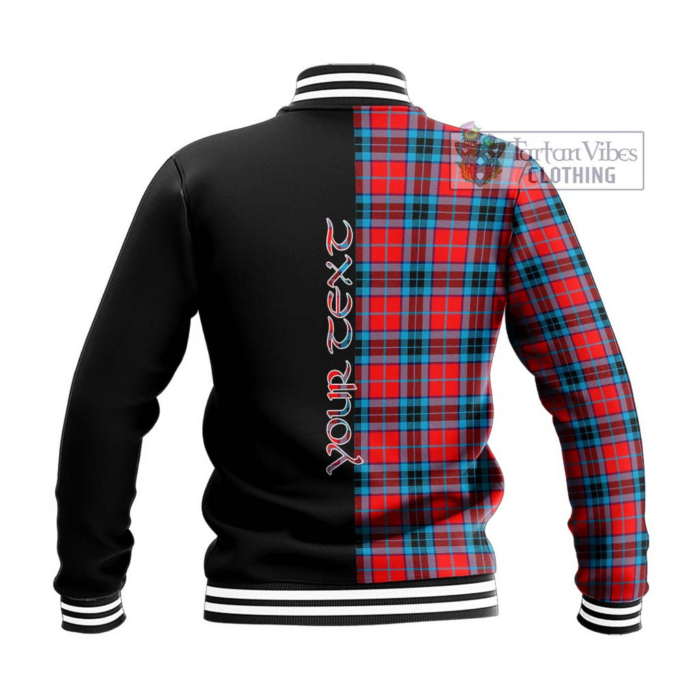 MacTavish (McTavish) Tartan Baseball Jacket with Family Crest and Half Of Me Style - Tartanvibesclothing Shop