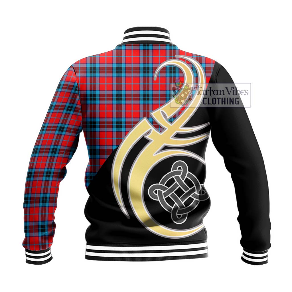 MacTavish (McTavish) Tartan Baseball Jacket with Family Crest and Celtic Symbol Style - Tartan Vibes Clothing