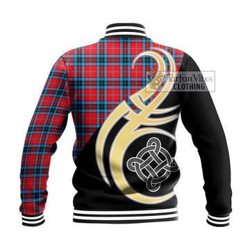 MacTavish (McTavish) Tartan Baseball Jacket with Family Crest and Celtic Symbol Style