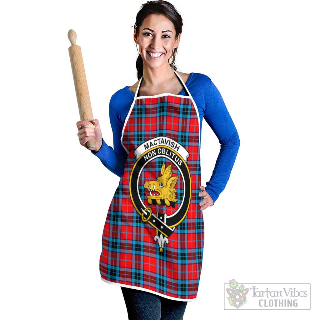 MacTavish (McTavish) Tartan Apron with Family Crest White - Tartan Vibes Clothing