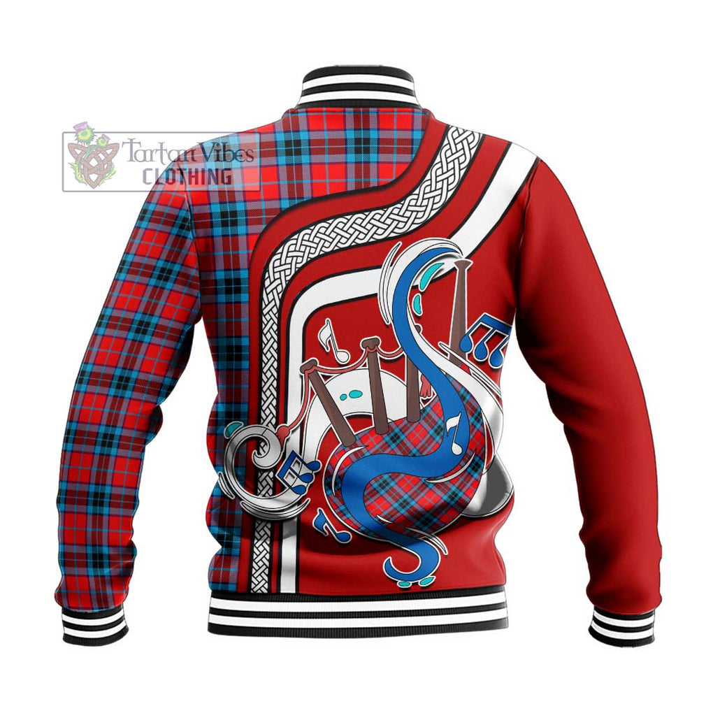 Tartan Vibes Clothing MacTavish Modern Tartan Baseball Jacket with Epic Bagpipe Style