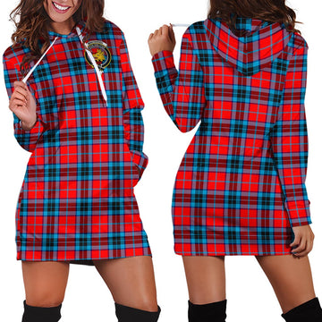 MacTavish (McTavish) Tartan Hoodie Dress with Family Crest