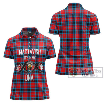 MacTavish (McTavish) Tartan Women's Polo Shirt with Family Crest DNA In Me Style