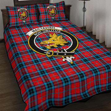 MacTavish (McTavish) Tartan Quilt Bed Set with Family Crest