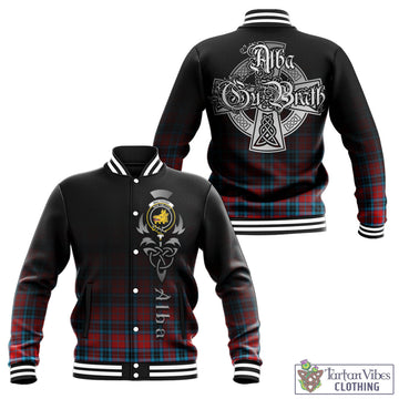 MacTavish (McTavish) Tartan Baseball Jacket Featuring Alba Gu Brath Family Crest Celtic Inspired