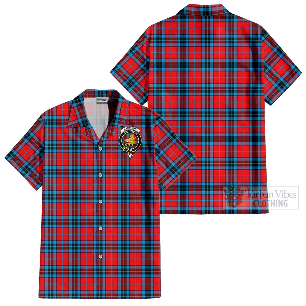 MacTavish (McTavish) Tartan Cotton Hawaiian Shirt with Family Crest Kid - Tartan Vibes Clothing