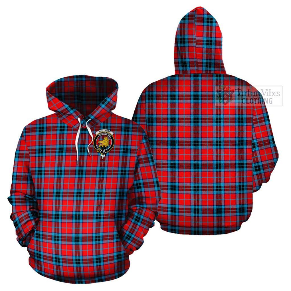 MacTavish (McTavish) Tartan Cotton Hoodie with Family Crest Pullover Hoodie - Tartan Vibes Clothing