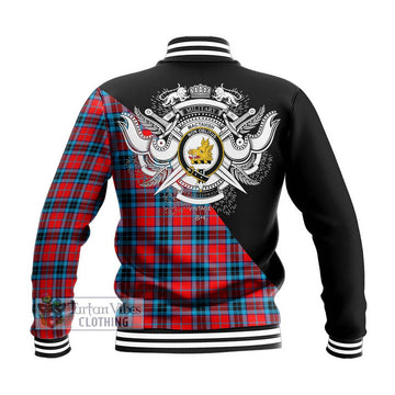 MacTavish (McTavish) Tartan Baseball Jacket with Family Crest and Military Logo Style