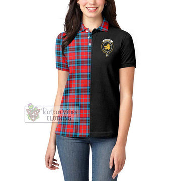 MacTavish (McTavish) Tartan Women's Polo Shirt with Family Crest and Half Of Me Style