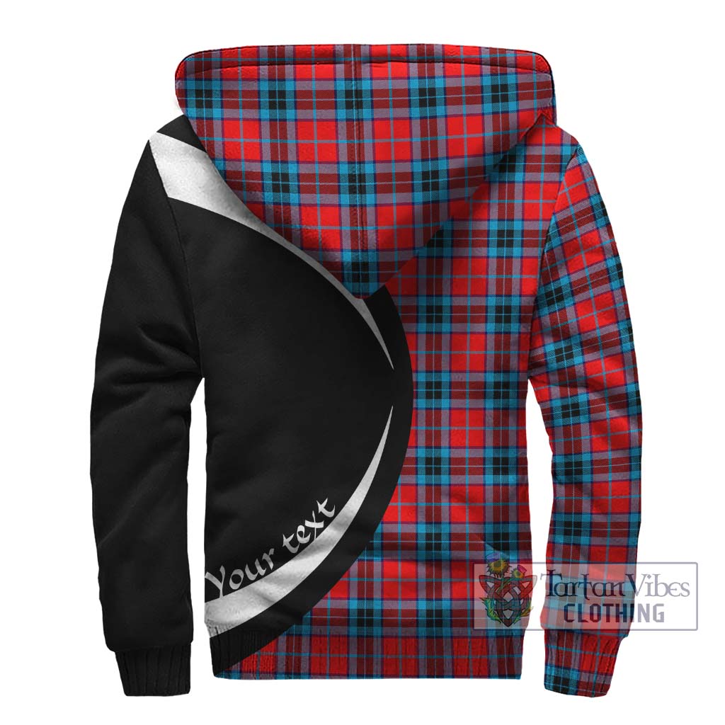 MacTavish (McTavish) Tartan Sherpa Hoodie with Family Crest Circle Style - Tartan Vibes Clothing