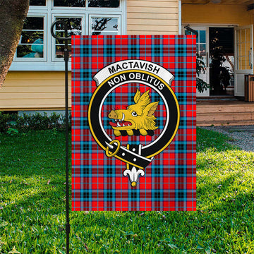 MacTavish (McTavish) Tartan Flag with Family Crest