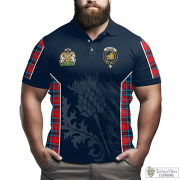 MacTavish (McTavish) Tartan Men's Polo Shirt with Family Crest and Scottish Thistle Vibes Sport Style