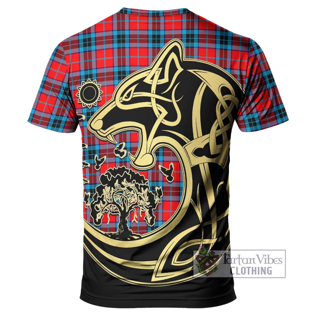 MacTavish (McTavish) Tartan T-Shirt with Family Crest Celtic Wolf Style - Tartan Vibes Clothing