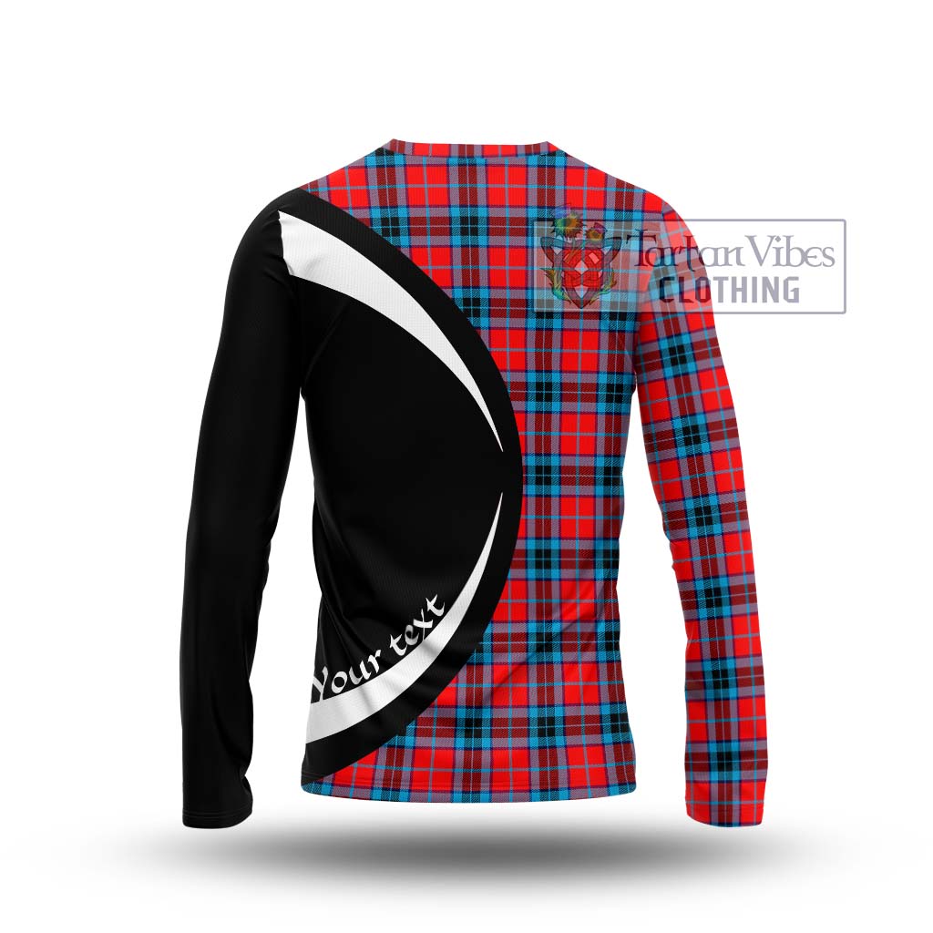 MacTavish (McTavish) Tartan Long Sleeve T-Shirt with Family Crest Circle Style - Tartan Vibes Clothing