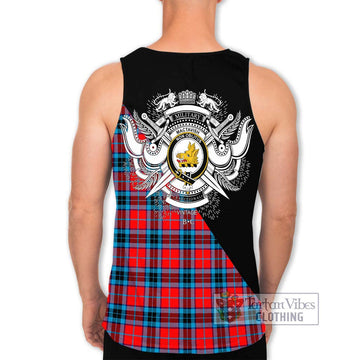 MacTavish (McTavish) Tartan Men's Tank Top with Family Crest and Military Logo Style - Tartan Vibes Clothing
