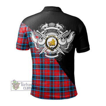 MacTavish (McTavish) Tartan Polo Shirt with Family Crest and Military Logo Style