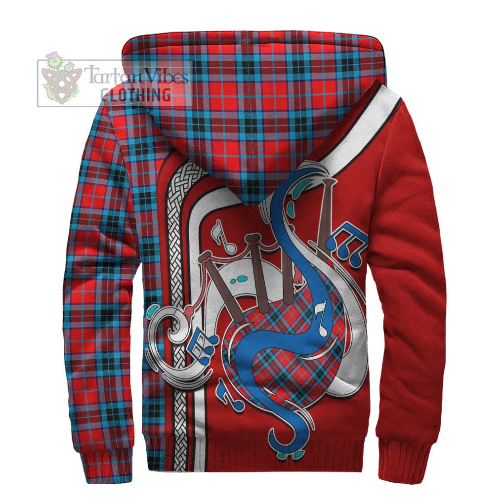 MacTavish (McTavish) Tartan Sherpa Hoodie with Epic Bagpipe Style - Tartanvibesclothing Shop