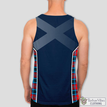 MacTavish (McTavish) Tartan Men's Tanks Top with Family Crest and Scottish Thistle Vibes Sport Style