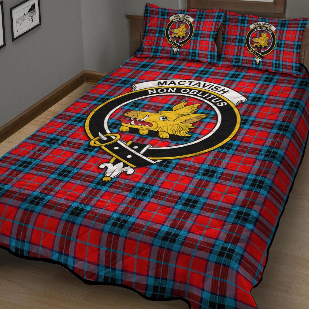 MacTavish (McTavish) Tartan Quilt Bed Set with Family Crest - Tartan Vibes Clothing