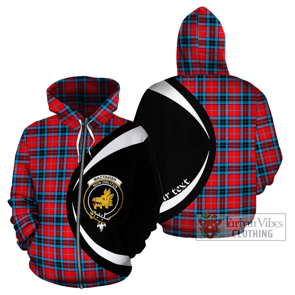 MacTavish (McTavish) Tartan Hoodie with Family Crest Circle Style - Tartan Vibes Clothing