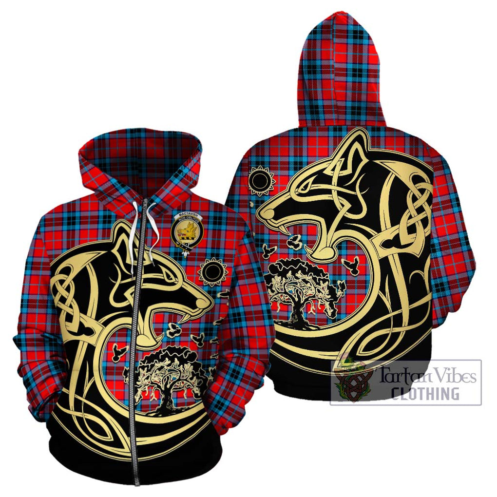 MacTavish (McTavish) Tartan Hoodie with Family Crest Celtic Wolf Style - Tartan Vibes Clothing