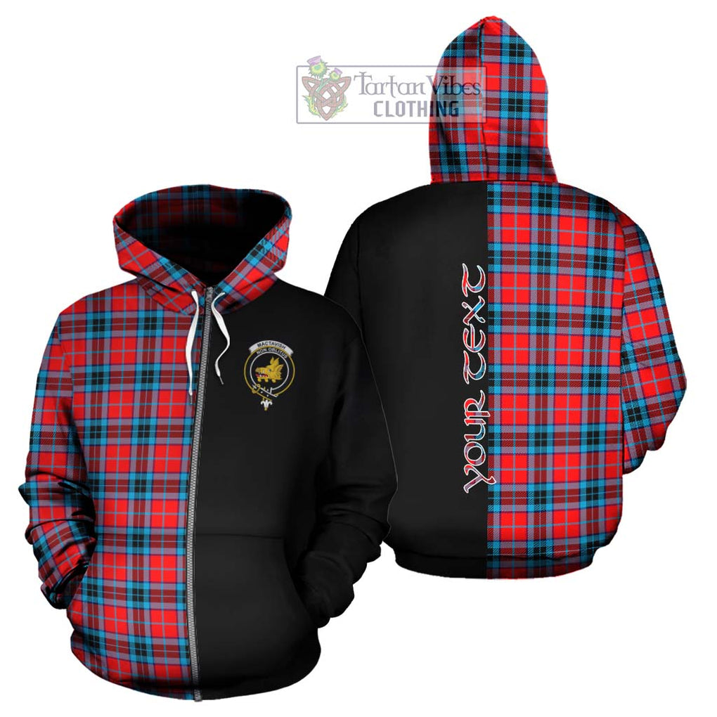 MacTavish (McTavish) Tartan Hoodie with Family Crest and Half Of Me Style - Tartanvibesclothing Shop