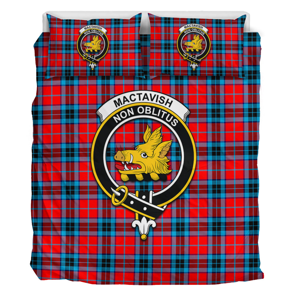 MacTavish (McTavish) Tartan Bedding Set with Family Crest - Tartan Vibes Clothing