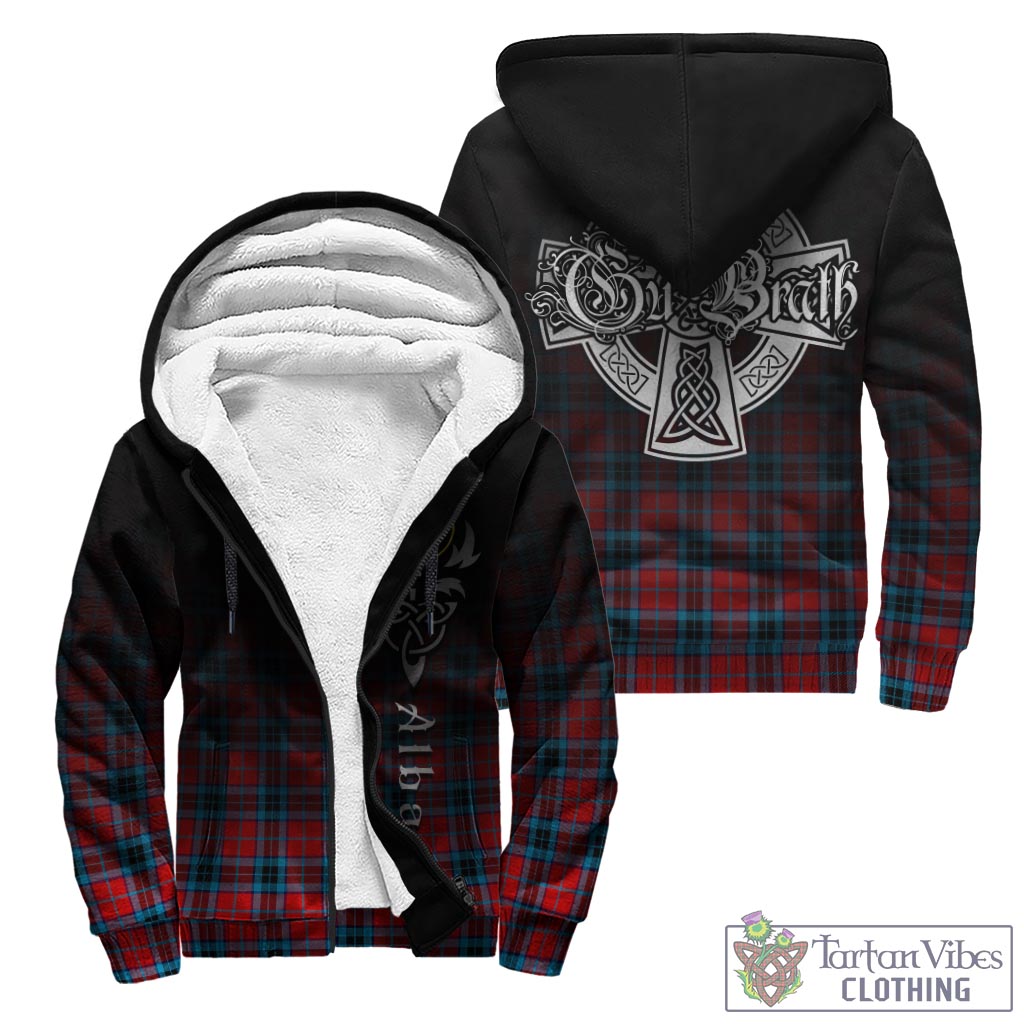 Tartan Vibes Clothing MacTavish Modern Tartan Sherpa Hoodie Featuring Alba Gu Brath Family Crest Celtic Inspired