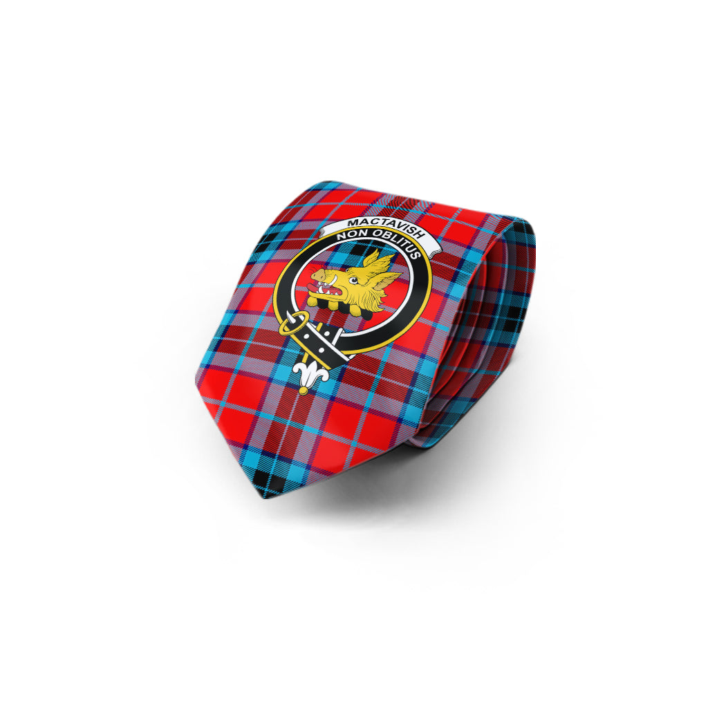 MacTavish (McTavish) Tartan Classic Necktie with Family Crest - Tartan Vibes Clothing