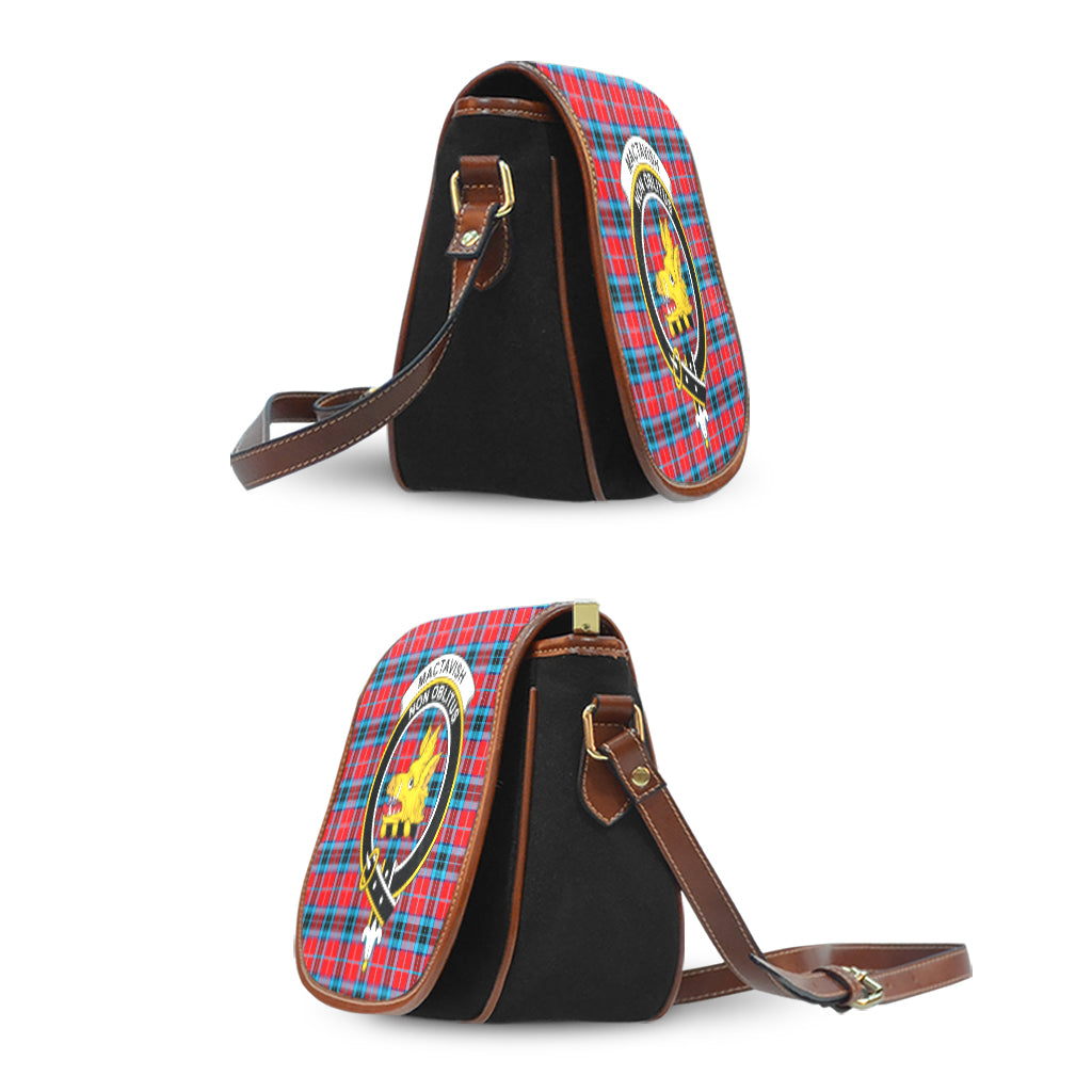 MacTavish (McTavish) Tartan Saddle Bag with Family Crest - Tartan Vibes Clothing