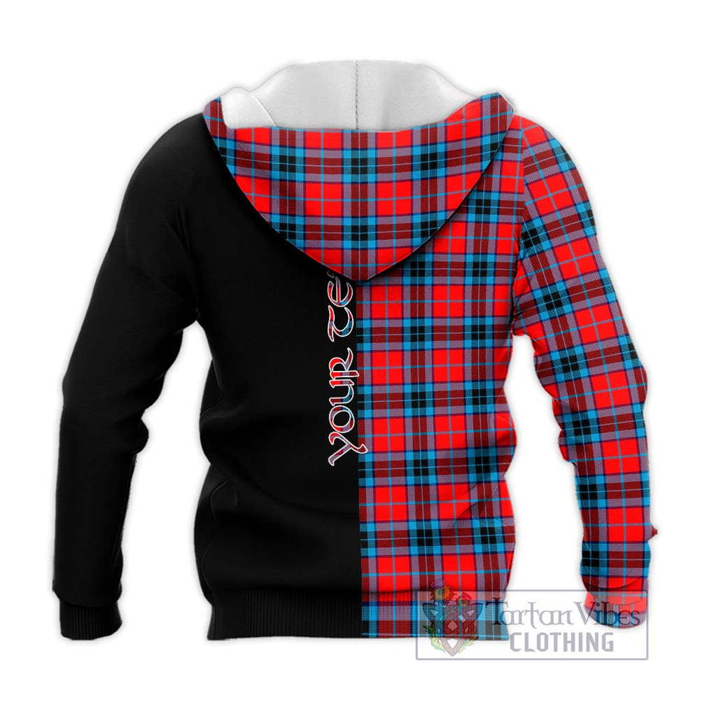 MacTavish (McTavish) Tartan Knitted Hoodie with Family Crest and Half Of Me Style - Tartanvibesclothing Shop