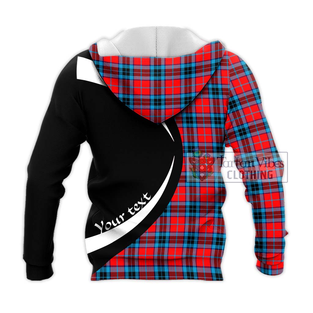 MacTavish (McTavish) Tartan Knitted Hoodie with Family Crest Circle Style - Tartan Vibes Clothing