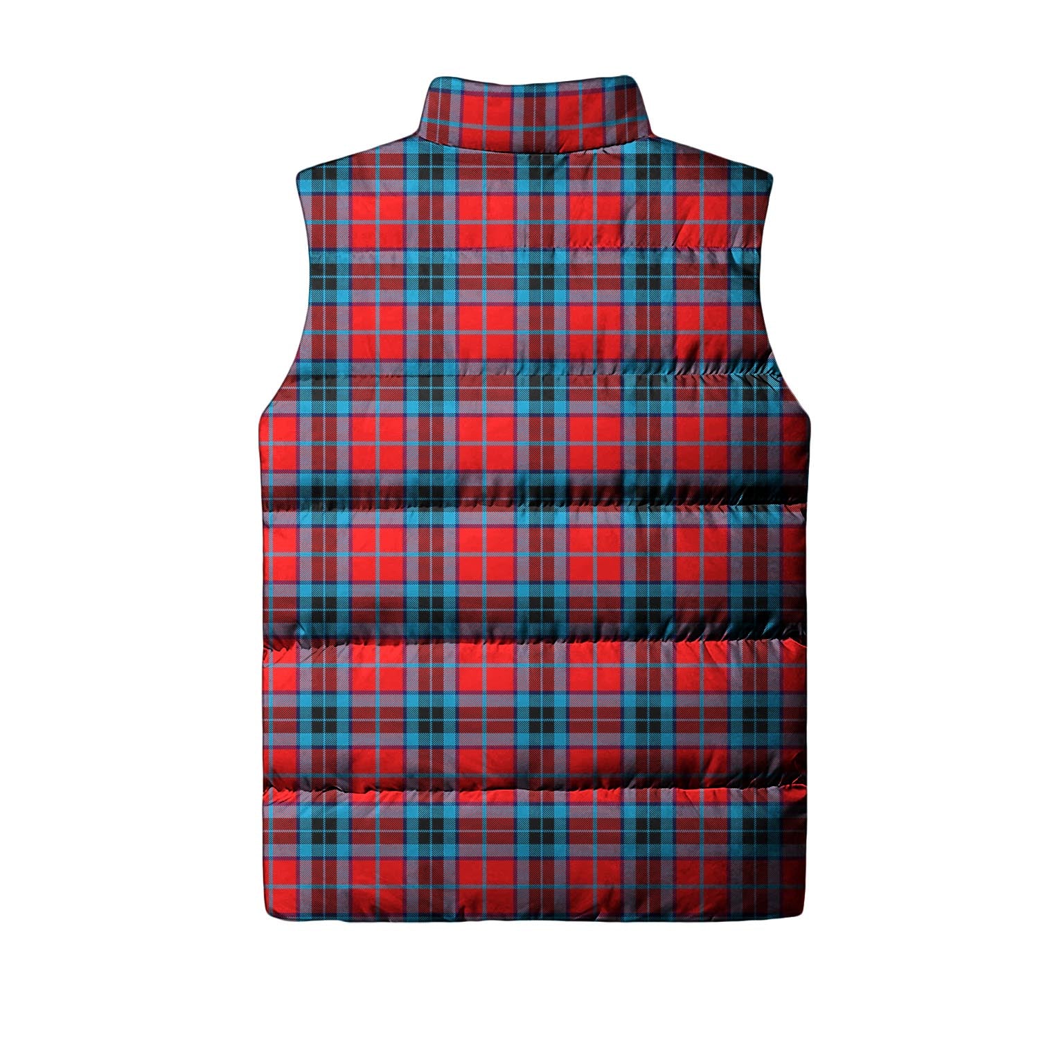 MacTavish Modern Tartan Sleeveless Puffer Jacket with Family Crest - Tartanvibesclothing