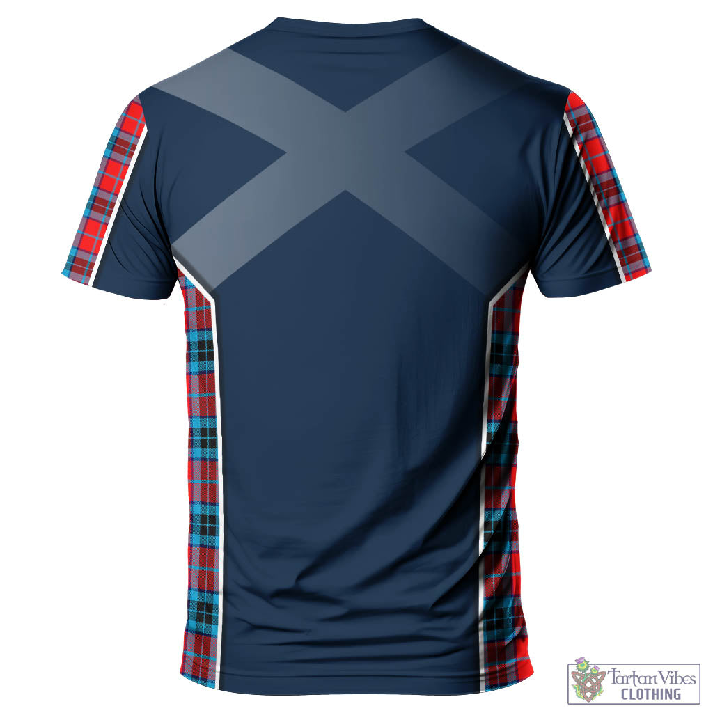 Tartan Vibes Clothing MacTavish Modern Tartan T-Shirt with Family Crest and Scottish Thistle Vibes Sport Style