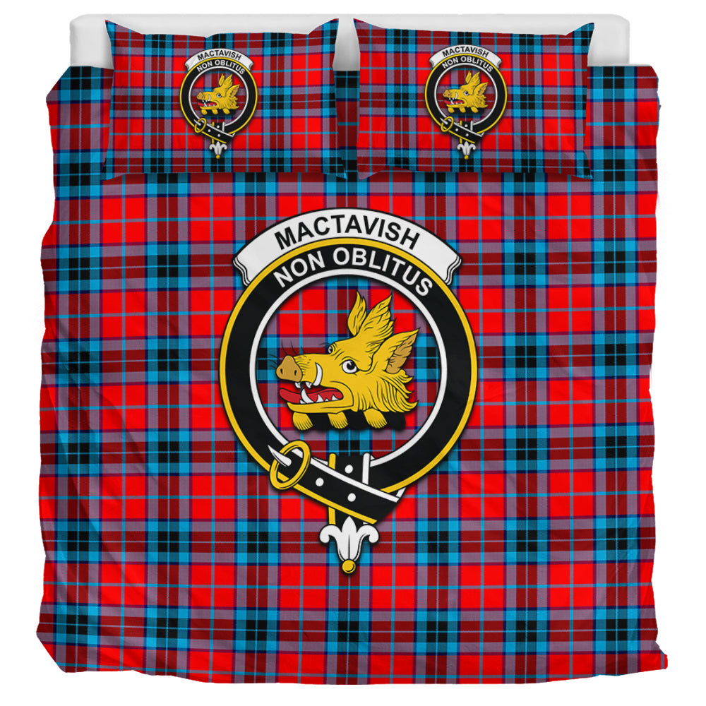 MacTavish (McTavish) Tartan Bedding Set with Family Crest UK Bedding Set UK Super King 104*94 inch - Tartan Vibes Clothing