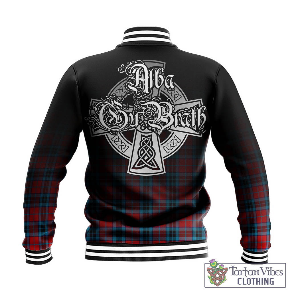 Tartan Vibes Clothing MacTavish Modern Tartan Baseball Jacket Featuring Alba Gu Brath Family Crest Celtic Inspired