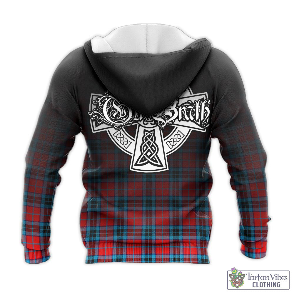 Tartan Vibes Clothing MacTavish Modern Tartan Knitted Hoodie Featuring Alba Gu Brath Family Crest Celtic Inspired