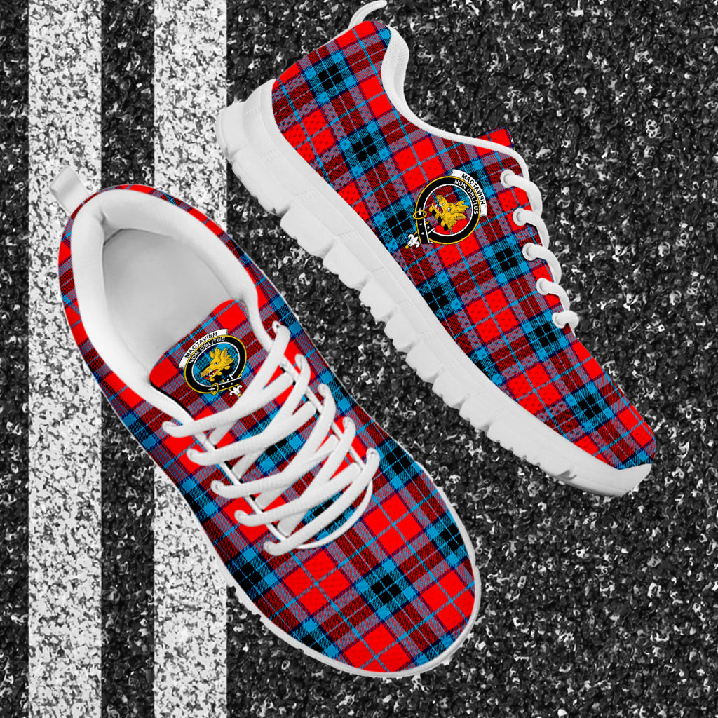 MacTavish (McTavish) Tartan Sneakers with Family Crest - Tartan Vibes Clothing