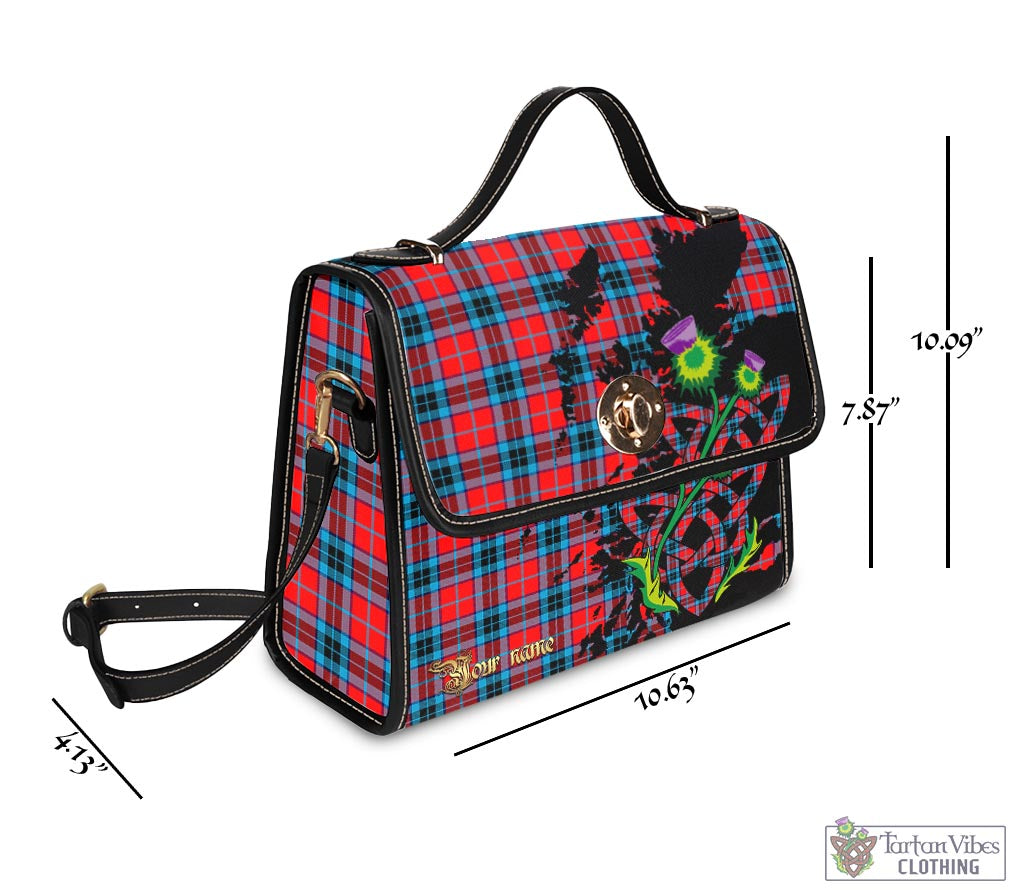 Tartan Vibes Clothing MacTavish Modern Tartan Waterproof Canvas Bag with Scotland Map and Thistle Celtic Accents