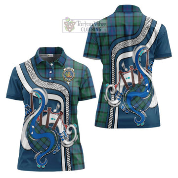 MacThomas (McThomas) Tartan Women's Polo Shirt with Epic Bagpipe Style