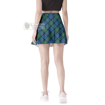 MacThomas (McThomas) Tartan Women's Plated Mini Skirt Cross Style