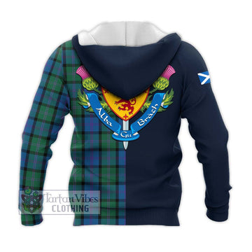 MacThomas (McThomas) Tartan Knitted Hoodie Alba with Scottish Lion Royal Arm Half Style - Tartan Vibes Clothing